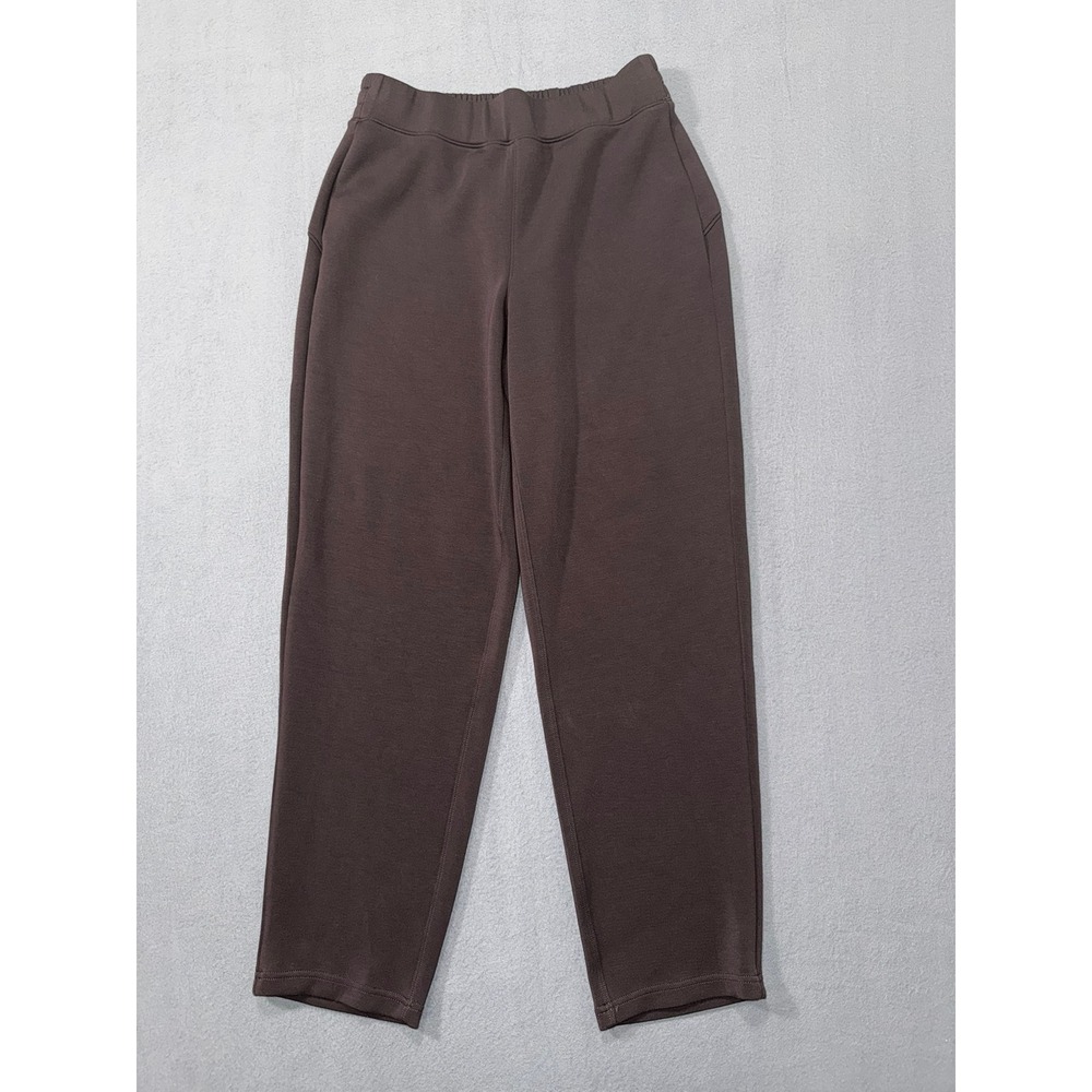 SPANX AirEssentials Slim Straight Pants Womens Medium Espresso Brown Lounge